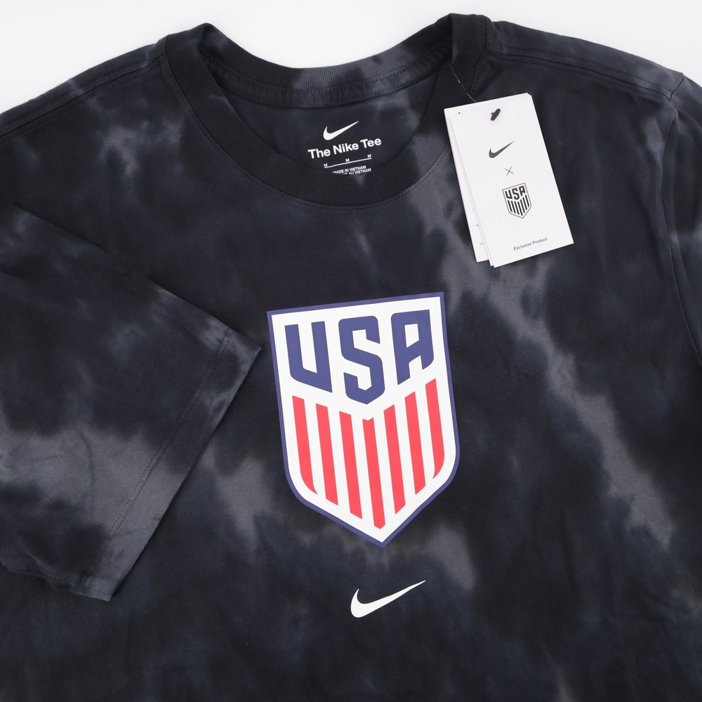 NEW Nike US Soccer Tie Dye USA T-Shirt Black Short Sleeve Mens Medium